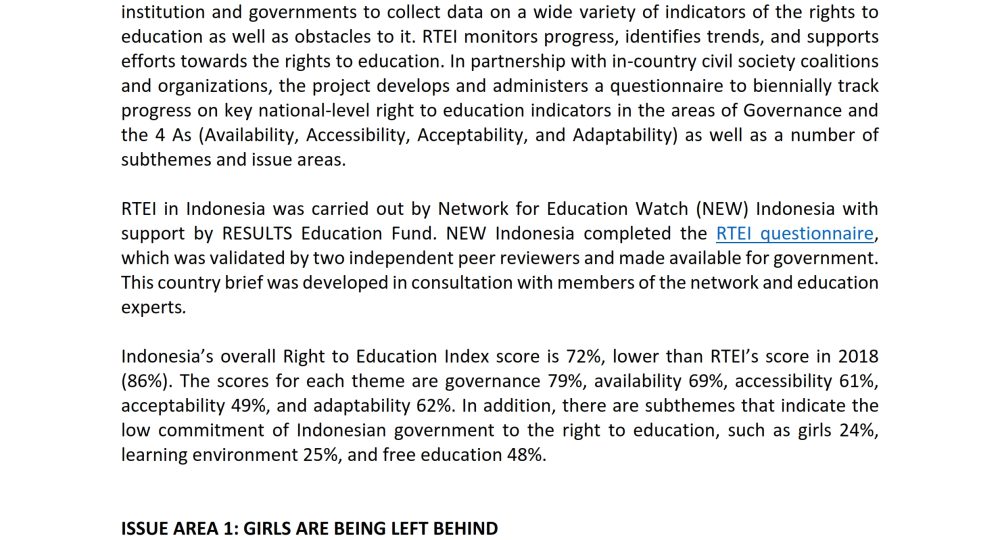 2021 - Promoting Safe-Inclusice Schools and Empowering Girls to Ensure Equity and Quality in Education